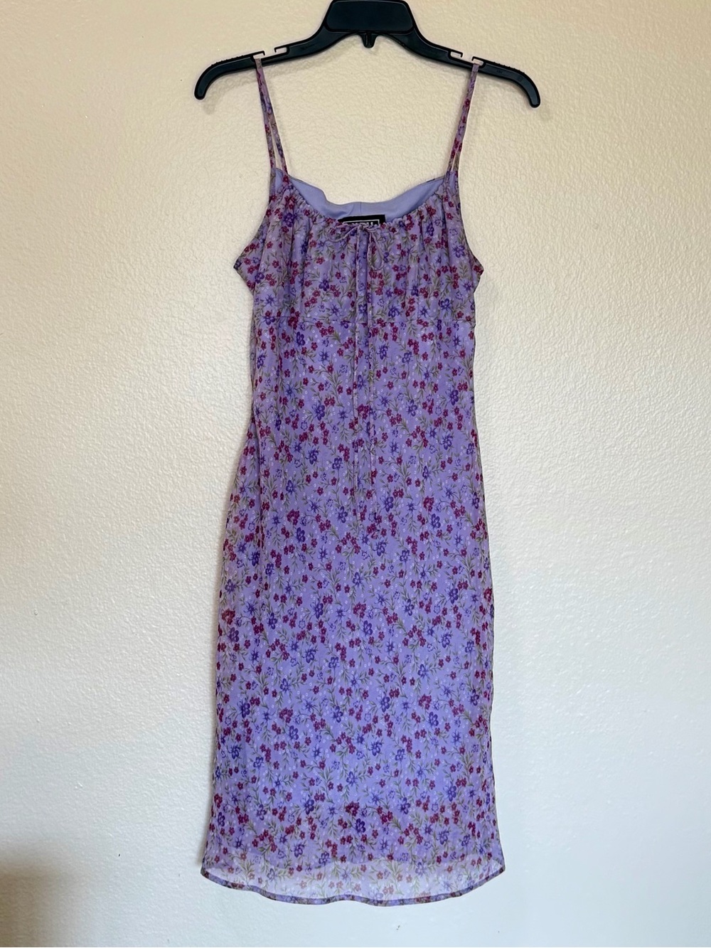 Reformation vintage purple Lavender grunch 90s y2k Floral Midi Dress - Picture 2 of 7
